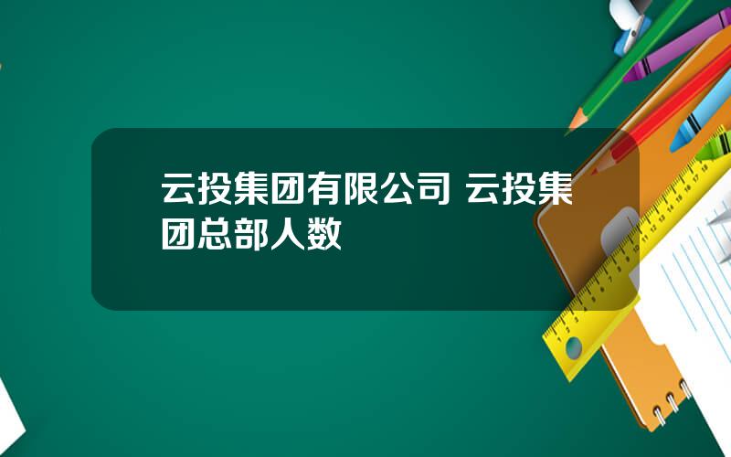 云投集团有限公司 云投集团总部人数